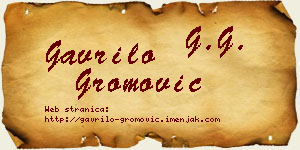Gavrilo Gromović vizit kartica